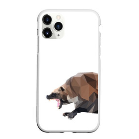 Чехол для iPhone 11 Pro Max матовый с принтом Росомаха в Белгороде, Силикон |  | животное | зверь | злость | куница | медведь | милое животное | полигональный | росомаха | собака