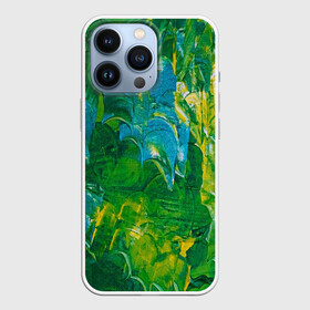 Чехол для iPhone 13 Pro с принтом Я вижу в Белгороде,  |  | Тематика изображения на принте: абстрактный лес | абстракция | гуашь | зеленое море | зелень | краски | лес | мазки | художества | художник | я вижу
