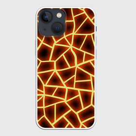 Чехол для iPhone 13 mini с принтом Огненная геометрия в Белгороде,  |  | Тематика изображения на принте: 3д | abstract | fire | flame | geometry stripes | neon | polygonal | абстрактная геометрия | геометрические фигуры | линии | мозаика | неон | огонь | орнамент | пламя | полигон | полосы | светящиеся | текстура | треугольники