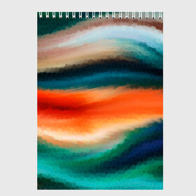 Скетчбук с принтом Мозаичный абстрактный узор  в Белгороде, 100% бумага
 | 48 листов, плотность листов — 100 г/м2, плотность картонной обложки — 250 г/м2. Листы скреплены сверху удобной пружинной спиралью | зеленый | мозаичная текстура | оранжевый | разноцветный | современный | узор