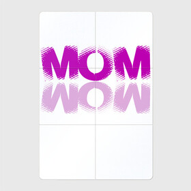 Магнитный плакат 2Х3 с принтом MOM - WOW! в Белгороде, Полимерный материал с магнитным слоем | 6 деталей размером 9*9 см | Тематика изображения на принте: mom | pink | wow | вау | мама | мать | розовый | текст