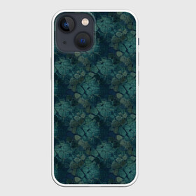 Чехол для iPhone 13 mini с принтом Синий абстрактный узор в Белгороде,  |  | абстрактные цветы | абстрактный | синий | современный | цветочный | цветы синие