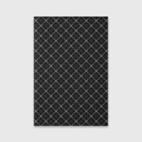 Обложка для паспорта матовая кожа с принтом Серо-черный плед  в Белгороде, натуральная матовая кожа | размер 19,3 х 13,7 см; прозрачные пластиковые крепления | клетка | клетчатый узор | молодежный | мужской | рубашечный | серный | черный | шотландка
