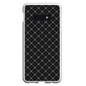 Чехол для Samsung S10E с принтом Серо-черный плед  в Белгороде, Силикон | Область печати: задняя сторона чехла, без боковых панелей | клетка | клетчатый узор | молодежный | мужской | рубашечный | серный | черный | шотландка