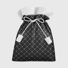 Подарочный 3D мешок с принтом Серо-черный плед  в Белгороде, 100% полиэстер | Размер: 29*39 см | клетка | клетчатый узор | молодежный | мужской | рубашечный | серный | черный | шотландка