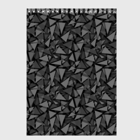 Скетчбук с принтом Геометрический серый узор  в Белгороде, 100% бумага
 | 48 листов, плотность листов — 100 г/м2, плотность картонной обложки — 250 г/м2. Листы скреплены сверху удобной пружинной спиралью | Тематика изображения на принте: абстрактный | геометрический | мозаика | серый | современный | темный серый | черно белый