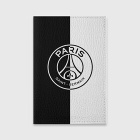 Обложка для паспорта матовая кожа с принтом ФК ПСЖ / PSG BLACK & WHITE в Белгороде, натуральная матовая кожа | размер 19,3 х 13,7 см; прозрачные пластиковые крепления | paris saint germain | psg | saint | sport | париж | псг | спорт | футбол