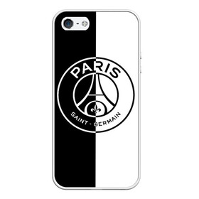 Чехол для iPhone 5/5S матовый с принтом ФК ПСЖ / PSG BLACK & WHITE в Белгороде, Силикон | Область печати: задняя сторона чехла, без боковых панелей | paris saint germain | psg | saint | sport | париж | псг | спорт | футбол