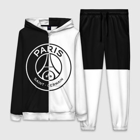 Женский костюм 3D с принтом ФК ПСЖ   PSG BLACK  WHITE в Белгороде,  |  | paris saint germain | psg | saint | sport | париж | псг | спорт | футбол