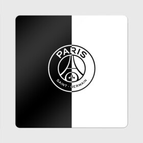 Магнит виниловый Квадрат с принтом ФК ПСЖ / PSG BLACK & WHITE в Белгороде, полимерный материал с магнитным слоем | размер 9*9 см, закругленные углы | Тематика изображения на принте: paris saint germain | psg | saint | sport | париж | псг | спорт | футбол