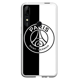 Чехол для Honor P Smart Z с принтом ФК ПСЖ / PSG BLACK & WHITE в Белгороде, Силикон | Область печати: задняя сторона чехла, без боковых панелей | paris saint germain | psg | saint | sport | париж | псг | спорт | футбол