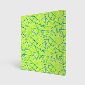 Холст квадратный с принтом Абстрактный неоновый зеленый в Белгороде, 100% ПВХ |  | абстрактный | геометрический | детский | зеленый | летний | неоновый | ретро | треугольники
