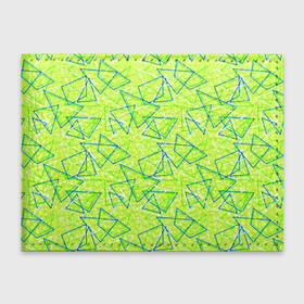 Обложка для студенческого билета с принтом Абстрактный неоновый зеленый в Белгороде, натуральная кожа | Размер: 11*8 см; Печать на всей внешней стороне | абстрактный | геометрический | детский | зеленый | летний | неоновый | ретро | треугольники