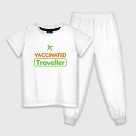 Детская пижама хлопок с принтом Вакцинированный турист в Белгороде, 100% хлопок |  брюки и футболка прямого кроя, без карманов, на брюках мягкая резинка на поясе и по низу штанин
 | coronavirus | covid19 | virus | вакцина | вакцинация | вирус | грипп | заражение | здоровье | иммунитет | инфекция | карантин | корона | коронавирус | маска | пандемия | прививка | самоизоляция | спутник