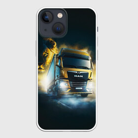 Чехол для iPhone 13 mini с принтом Man Leon в Белгороде,  |  | man | man truck | man грузовик | truck | trucks | грузовик | грузовики | дальнобои | дальнобой | дальнобойщик | мен | мен грузовик | фура | фуры
