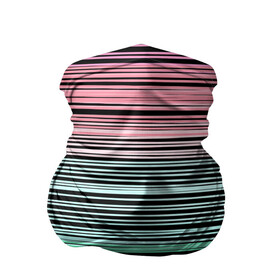Бандана-труба 3D с принтом Модный полосатый узор  в Белгороде, 100% полиэстер, ткань с особыми свойствами — Activecool | плотность 150‒180 г/м2; хорошо тянется, но сохраняет форму | желтый | модный | молодежный | разноцветные линии | разноцветный полосатый | розовый | салатовый | современный