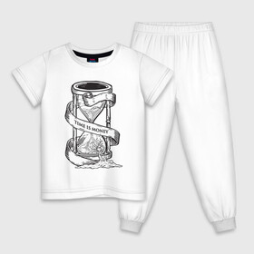 Детская пижама хлопок с принтом Время - деньги в Белгороде, 100% хлопок |  брюки и футболка прямого кроя, без карманов, на брюках мягкая резинка на поясе и по низу штанин
 | богатство | время | деньги | песочные часы | таймер | часы