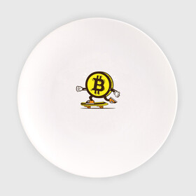 Тарелка с принтом Биткоин на скейте в Белгороде, фарфор | диаметр - 210 мм
диаметр для нанесения принта - 120 мм | bitcoin | альткоин | битки | биткоин | биток | крипта | криптовалюта | монета | сатоши
