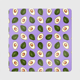 Магнит виниловый Квадрат с принтом Авокадо паттерн в Белгороде, полимерный материал с магнитным слоем | размер 9*9 см, закругленные углы | Тематика изображения на принте: avocado | авокадо | авокадо паттерн | авокадо с косточкой | еда | зеленый | косточка | овощ | орнамент | паттерн | полезное питание | узор | фиолетовый