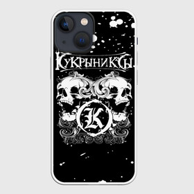 Чехол для iPhone 13 mini с принтом Кукрыниксы черепа в Белгороде,  |  | gorshenev | kukryniksy | rock group | алексей горшенёв | альтернативный | вагон | горшенев | горшок | готик | дмитрий оганян | игорь воронов | кукрыниксы | михаил фомин | панк | панкрок | постпанк | рок группа