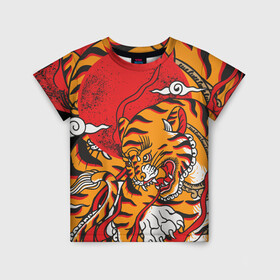 Детская футболка 3D с принтом Год тигра в Белгороде, 100% гипоаллергенный полиэфир | прямой крой, круглый вырез горловины, длина до линии бедер, чуть спущенное плечо, ткань немного тянется | год  тигра | дикий | звери | кошки | полосы | тигр | тигровые мотивы | хищник