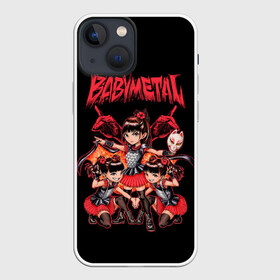 Чехол для iPhone 13 mini с принтом Метал малышки в деле в Белгороде,  |  | alternative | baby metal | babymetal | metall | music | rock | альтернатива | каваий метал | металл | моа кикути | музыка | рок | судзука накамото | юи мидзуно