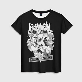 Женская футболка 3D с принтом Baby Metal Negative в Белгороде, 100% полиэфир ( синтетическое хлопкоподобное полотно) | прямой крой, круглый вырез горловины, длина до линии бедер | alternative | baby metal | babymetal | metall | music | rock | альтернатива | каваий метал | металл | моа кикути | музыка | рок | судзука накамото | юи мидзуно