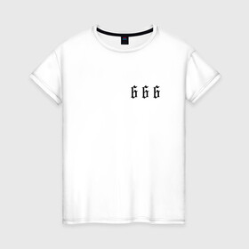 Женская футболка хлопок с принтом Морген 666 в Белгороде, 100% хлопок | прямой крой, круглый вырез горловины, длина до линии бедер, слегка спущенное плечо | 666 | morgenshtern | морген | моргенштерн | реп | утренняя звезда