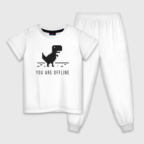 Детская пижама хлопок с принтом Programm v 1.0 в Белгороде, 100% хлопок |  брюки и футболка прямого кроя, без карманов, на брюках мягкая резинка на поясе и по низу штанин
 | Тематика изображения на принте: chrome | code | programmer | динозавр | код | кодить | программист