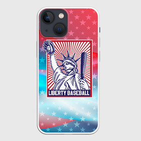 Чехол для iPhone 13 mini с принтом Бейсбол Liberty city в Белгороде,  |  | baseball | liberty | usa | бейсбол | либерти | либерти ситти