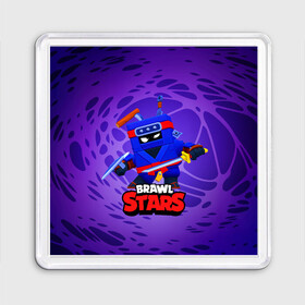 Магнит 55*55 с принтом Ninja Ash Brawl Stars Эш  в Белгороде, Пластик | Размер: 65*65 мм; Размер печати: 55*55 мм | ash | brawl | brawl stars | brawlstars | brawl_stars | аш | бравл | бравлстарс | эш