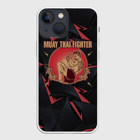 Чехол для iPhone 13 mini с принтом MUAY THAI FIGHTER в Белгороде,  |  | fighter | muay thai | боец | драки | карате | муай тай | мутай