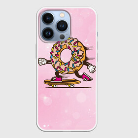 Чехол для iPhone 13 Pro с принтом Пончик на скейте в Белгороде,  |  | donkey | sport | пончик | скейт | скорость | сладость