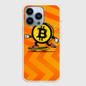 Чехол для iPhone 13 Pro с принтом Биткоин на скейте в Белгороде,  |  | bitcoin | альткоин | битки | биткоин | биток | крипта | криптовалюта | монета | сатоши
