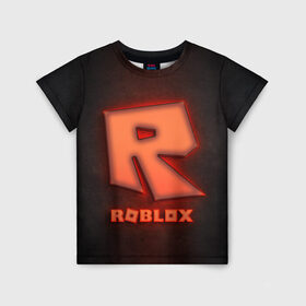 Детская футболка 3D с принтом ROBLOX NEON RED в Белгороде, 100% гипоаллергенный полиэфир | прямой крой, круглый вырез горловины, длина до линии бедер, чуть спущенное плечо, ткань немного тянется | neon | roblox | игра | компьютерная игра | логотип | неон | онлайн | онлайн игра | роблакс | роблокс