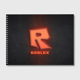Альбом для рисования с принтом ROBLOX NEON RED в Белгороде, 100% бумага
 | матовая бумага, плотность 200 мг. | neon | roblox | игра | компьютерная игра | логотип | неон | онлайн | онлайн игра | роблакс | роблокс