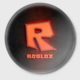 Значок с принтом ROBLOX NEON RED в Белгороде,  металл | круглая форма, металлическая застежка в виде булавки | Тематика изображения на принте: neon | roblox | игра | компьютерная игра | логотип | неон | онлайн | онлайн игра | роблакс | роблокс