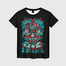 Женская футболка 3D с принтом Blue BabyMetal в Белгороде, 100% полиэфир ( синтетическое хлопкоподобное полотно) | прямой крой, круглый вырез горловины, длина до линии бедер | alternative | baby metal | babymetal | metall | music | rock | альтернатива | каваий метал | металл | музыка | рок
