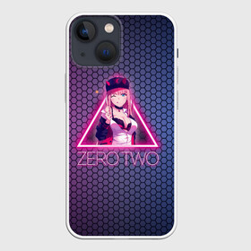 Чехол для iPhone 13 mini с принтом Zero Two в треугольнике в Белгороде,  |  | darling | darling in the franxx | zero two | вайфу | зеро ту | код 002 | любимый во франксе | франкс