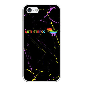 Чехол для iPhone 5/5S матовый с принтом Pop It Anti Stress - Dinosaur - Grunge в Белгороде, Силикон | Область печати: задняя сторона чехла, без боковых панелей | 2021 | anti | dimple | dinosaur | fidget | pop it | pop it anti stress | popit | simple | simpledimple | stress | trend | trends | анти | гранж | димпл | поп ит | симпл | стресс | тренд | тренды | фиджет