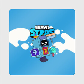 Магнит виниловый Квадрат с принтом Ash Brawl Stars Эш  в Белгороде, полимерный материал с магнитным слоем | размер 9*9 см, закругленные углы | ash | brawl | brawl stars | brawlstars | brawl_stars | аш | бравл | бравлстарс | эш