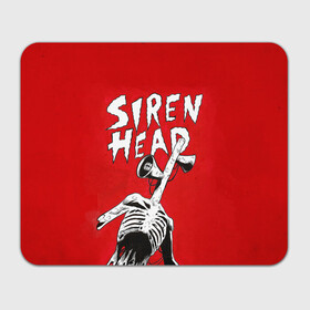 Коврик для мышки прямоугольный с принтом Red Siren Head в Белгороде, натуральный каучук | размер 230 х 185 мм; запечатка лицевой стороны | games | monster | siren head | игры | лес | монстр | сирена | сиреноголовый | страшилка | ужастик | хоррор