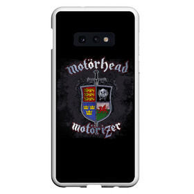 Чехол для Samsung S10E с принтом Shield of Motorhead в Белгороде, Силикон | Область печати: задняя сторона чехла, без боковых панелей | Тематика изображения на принте: alternative | metall | motorhead | music | rock | альтернатива | металл | моторхед | моторхэд | музыка | рок