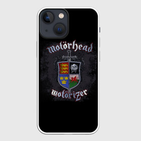 Чехол для iPhone 13 mini с принтом Shield of Motorhead в Белгороде,  |  | Тематика изображения на принте: alternative | metall | motorhead | music | rock | альтернатива | металл | моторхед | моторхэд | музыка | рок