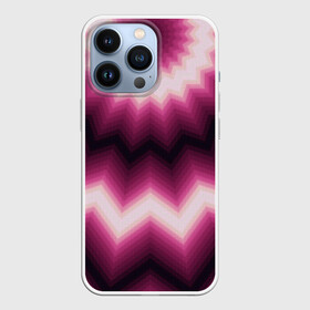 Чехол для iPhone 13 Pro с принтом Черно пурпурный калейдоскоп в Белгороде,  |  | абстрактный | бордовый | геометрический | зигзаг | калейдоскоп | модный | орнамент | современный | черный