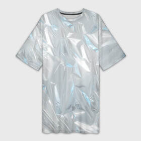 Платье-футболка 3D с принтом Голографическая текстура в Белгороде,  |  | голографическая | голография | метал | паттерн | текстура | текстура метала | тренд | фольга