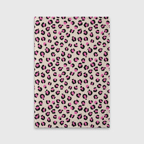 Обложка для паспорта матовая кожа с принтом Леопардовый принт розовый в Белгороде, натуральная матовая кожа | размер 19,3 х 13,7 см; прозрачные пластиковые крепления | бежевый | леопард | леопардовый принт | молочный цвет | пятнистый | розовый