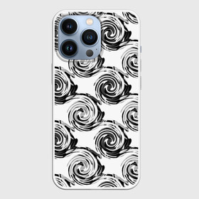 Чехол для iPhone 13 Pro с принтом Черно белый абстрактный узор в Белгороде,  |  | абстрактный | винтажный | детский | круги | молодежный | ретро | современный | спирали