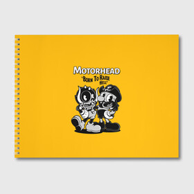 Альбом для рисования с принтом Motorhead x Cuphead в Белгороде, 100% бумага
 | матовая бумага, плотность 200 мг. | alternative | cuphead | metall | motorhead | music | rock | альтернатива | капхэд | лемми | металл | моторхед | моторхэд | музыка | рок