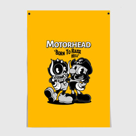 Постер с принтом Motorhead x Cuphead в Белгороде, 100% бумага
 | бумага, плотность 150 мг. Матовая, но за счет высокого коэффициента гладкости имеет небольшой блеск и дает на свету блики, но в отличии от глянцевой бумаги не покрыта лаком | alternative | cuphead | metall | motorhead | music | rock | альтернатива | капхэд | лемми | металл | моторхед | моторхэд | музыка | рок